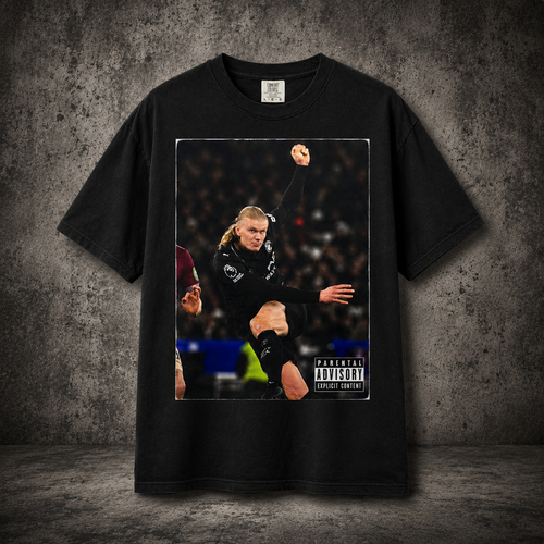 T-Shirt — Soccer Player Photo Graphic Tee (Parental Advisory)