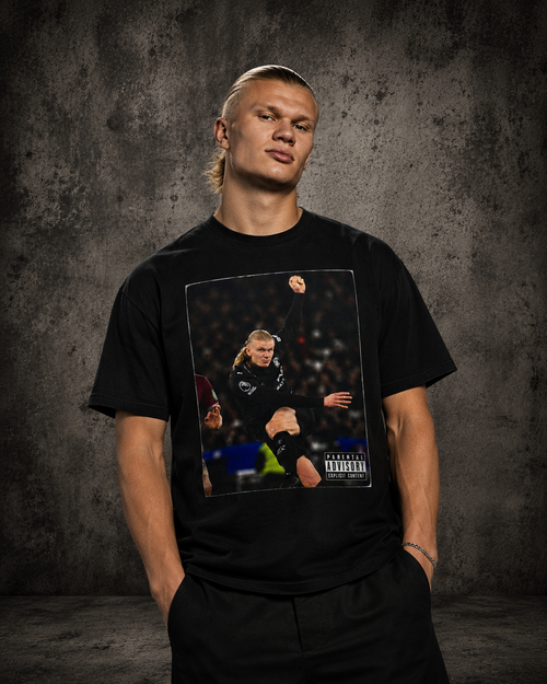 T-Shirt — Soccer Player Photo Graphic Tee (Parental Advisory)